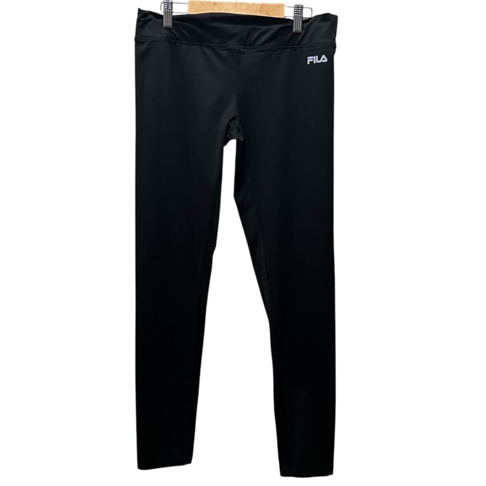 FILA Women Size Large Black High-Rise Performance Athletic Yoga Leggings